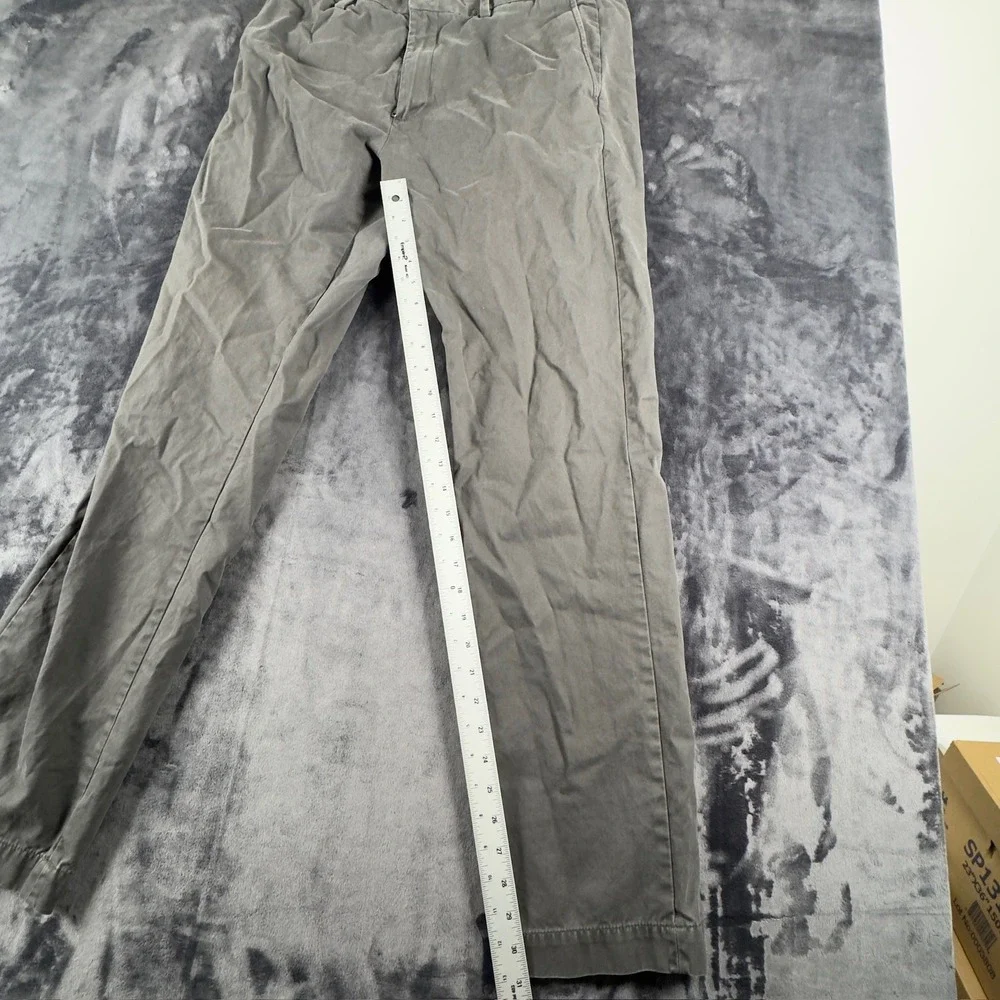 Banana Republic Emerson Chino Mens 33x34 Gray Straight Leg Cotton Pants
